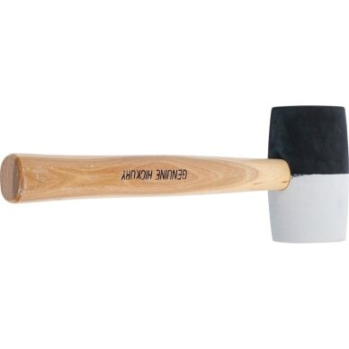 Plaktukas guminis Hickory rankena juoda / balta galva Ø 63 mm, 840 g 1969 BGS Technik 2