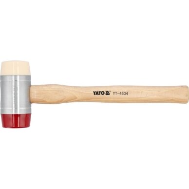 Plaktukas PU / nailonas Hickory rankena Ø 60 mm YT-4634 YATO 1 Plaktukas PU / nailonas Hickory rankena Ø 60 mm YT-4634 YATO 1