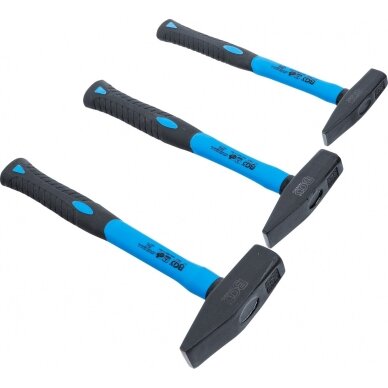 Plaktukų rinkinys Stiklo pluošto rankena DIN 1041 300 / 500 / 800 g 3 vnt. 3845 BGS Technik 1