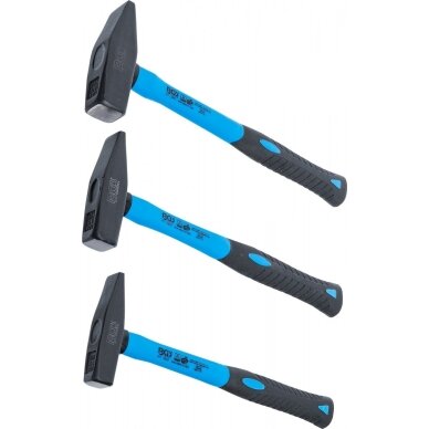 Plaktukų rinkinys Stiklo pluošto rankena DIN 1041 300 / 500 / 800 g 3 vnt. 3845 BGS Technik