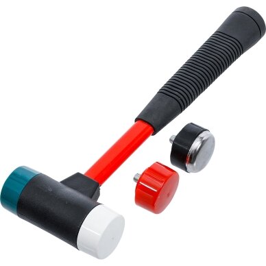 Plaktukų rinkinys su keičiamomis galvutėmis Stiklo pluošto rankena Ø 38 mm 91864 BGS 5 Plaktukų rinkinys su keičiamomis galvutėmis Stiklo pluošto rankena Ø 38 mm 91864 BGS 5