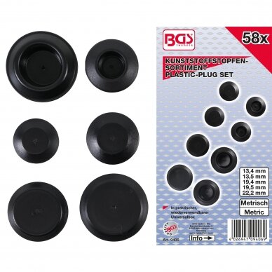 Plastikinių kamščių rinkinys 58 vnt. Plastikinių kamščių rinkinys 58 vnt.
