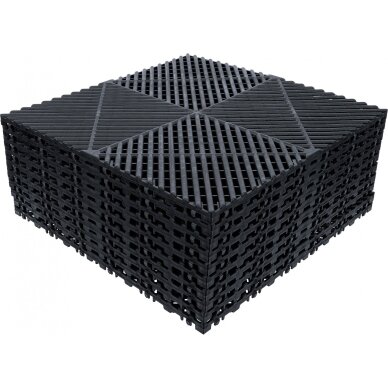 Plastikinių plytelių rinkinys | Paspaudimo sistema | 400 x 400 x 18 mm | 10 vnt. BGS 1