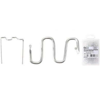 Plastiko remonto kabės W-tipo Ø0,8mm 100vnt. BGS-Technic Plastiko remonto kabės W-tipo Ø0,8mm 100vnt. BGS-Technic