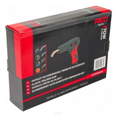 Plastiko suvirinimo aparatas 70W su priedais ir 200vnt kabių 13 Plastiko suvirinimo aparatas 70W su priedais ir 200vnt kabių 13