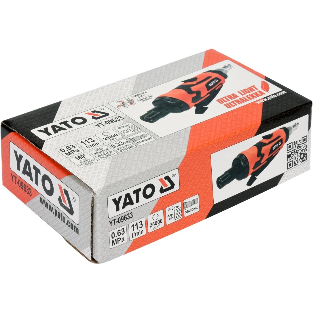 Pneumatinis šlifuoklis 6mm YATO 3 Pneumatinis šlifuoklis 6mm YATO 3