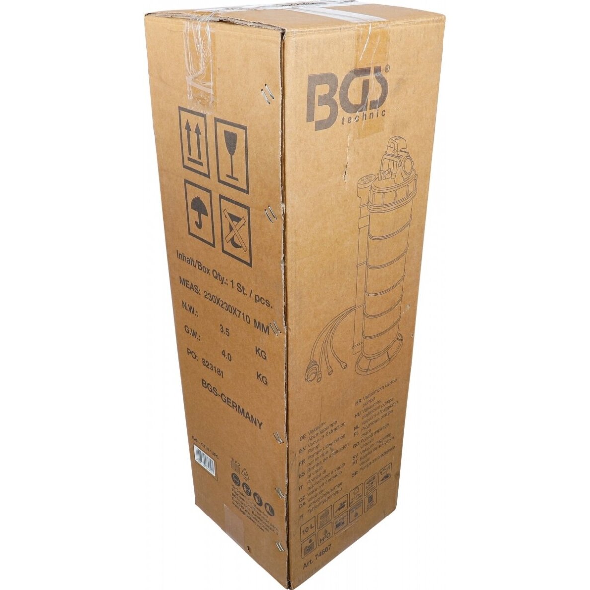 Pneumatinis ir rankinis vakuuminis skysčių nusiurbimo siurblys | 10 l BGS 4 Pneumatinis ir rankinis vakuuminis skysčių nusiurbimo siurblys | 10 l BGS 4