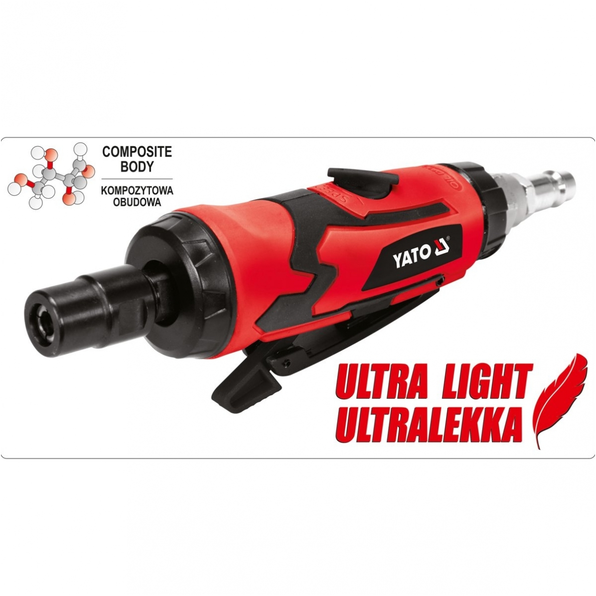 Pneumatinis šlifuoklis 6mm YATO 2 Pneumatinis šlifuoklis 6mm YATO 2