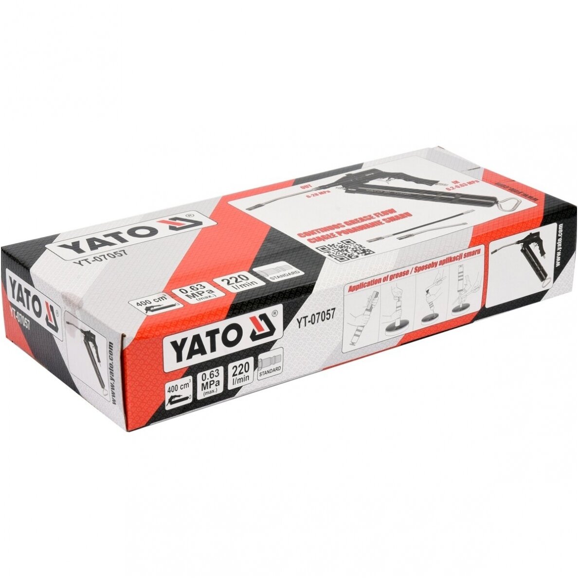 Pneumatinis tepimo pistoletas 400ml YATO 3 Pneumatinis tepimo pistoletas 400ml YATO 3