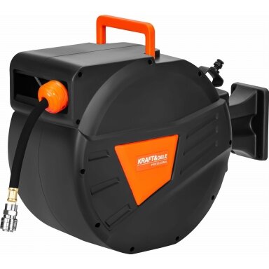 Pneumatinė žarna su automatine rite 15 m + 1,5 m 1/4" KD2158 Pneumatinė žarna su automatine rite 15 m + 1,5 m 1/4" KD2158