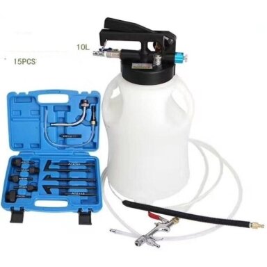 Pneumatinis tepalo užpylimo ir išsiurbimo įrenginys su ATF adapteriais | 8 L | 15 vnt. FD6L Pneumatinis tepalo užpylimo ir išsiurbimo įrenginys su ATF adapteriais | 8 L | 15 vnt. FD6L