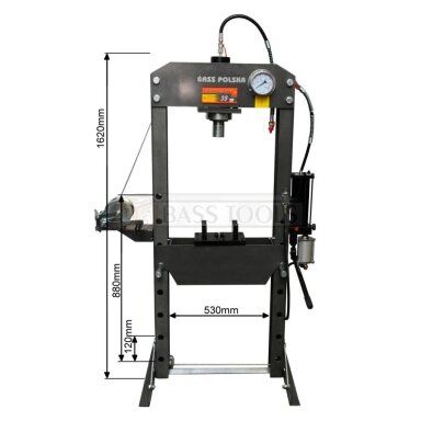 Pneumo - hidraulinis presas su manometru 35T Pneumo - hidraulinis presas su manometru 35T