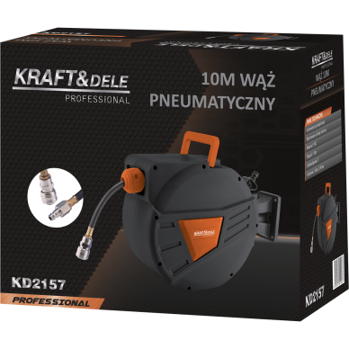 Pneumatinė žarna su automatine rite 10m 1/4" KD2157 9 Pneumatinė žarna su automatine rite 10m 1/4" KD2157 9