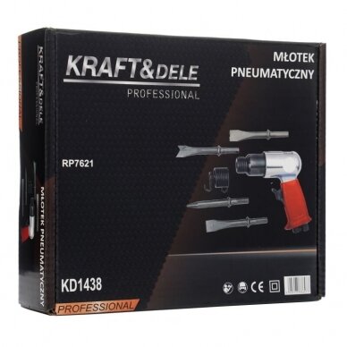 Pneumatinis plaktukas su kaltais Kraftdele KD1438 (pneumatinis kaltas) 6 Pneumatinis plaktukas su kaltais Kraftdele KD1438 (pneumatinis kaltas) 6