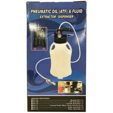 Pneumatinis tepalo užpylimo ir išsiurbimo įrenginys su ATF adapteriais | 6 L | 15 vnt.  FD6L 4