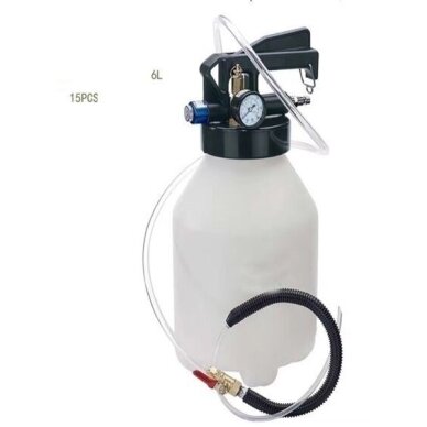 Pneumatinis tepalo užpylimo ir išsiurbimo įrenginys su ATF adapteriais | 6 L | 15 vnt. FD6L 1 Pneumatinis tepalo užpylimo ir išsiurbimo įrenginys su ATF adapteriais | 6 L | 15 vnt. FD6L 1