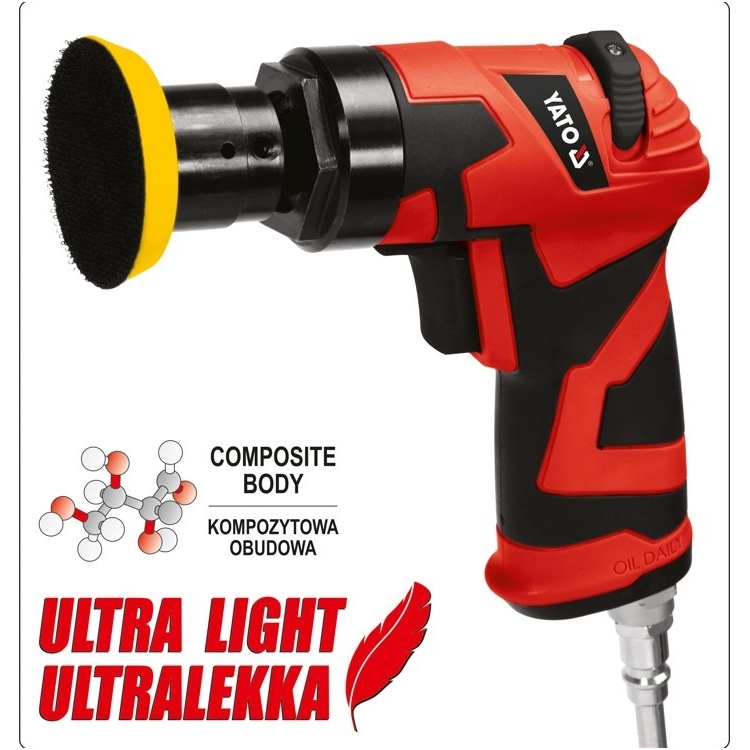 Pneumatinis kampinis poliruoklis / šlifuoklis Ø 50mm YATO 2 Pneumatinis kampinis poliruoklis / šlifuoklis Ø 50mm YATO 2
