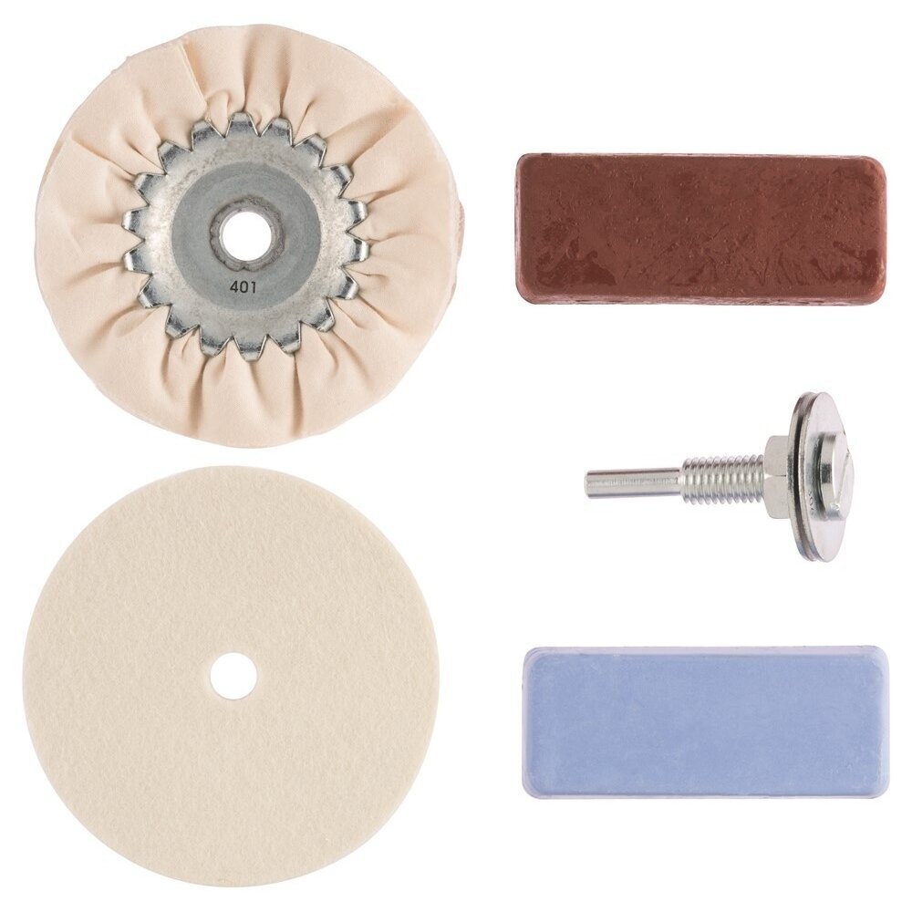 Poliravimo padų ir pastos rinkinys Ø100mm 5vnt. Essen Tools CP05 Poliravimo padų ir pastos rinkinys Ø100mm 5vnt. Essen Tools CP05