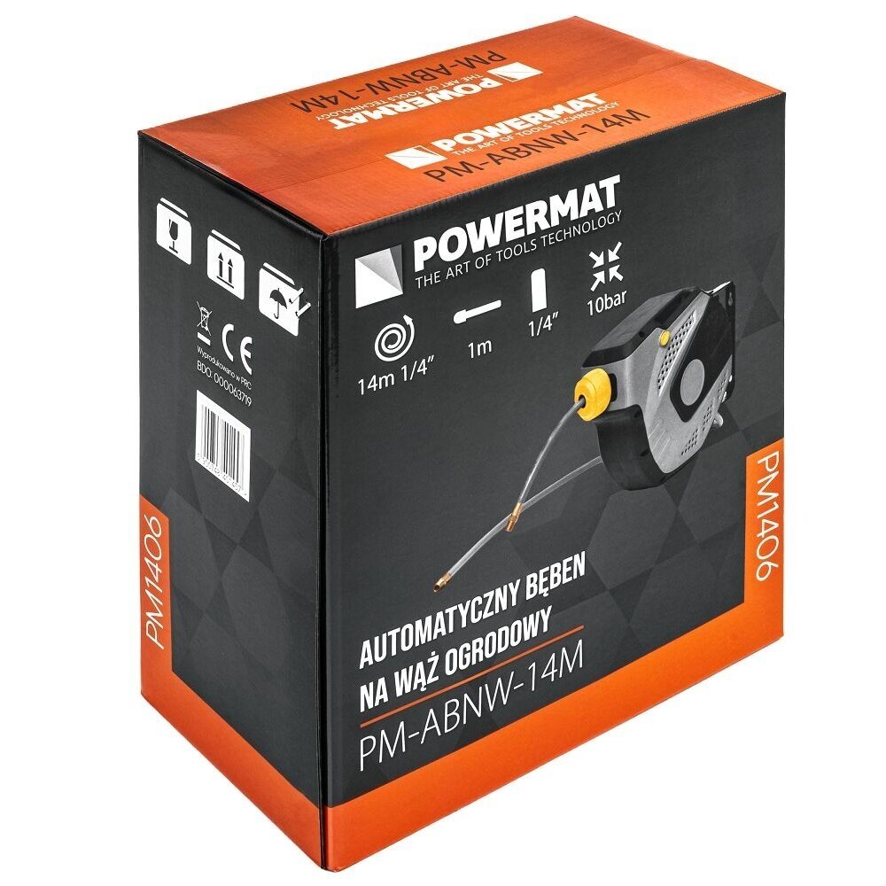 Powermat automatinė kompresoriaus žarna 14 m 1/4" 1 Powermat automatinė kompresoriaus žarna 14 m 1/4" 1