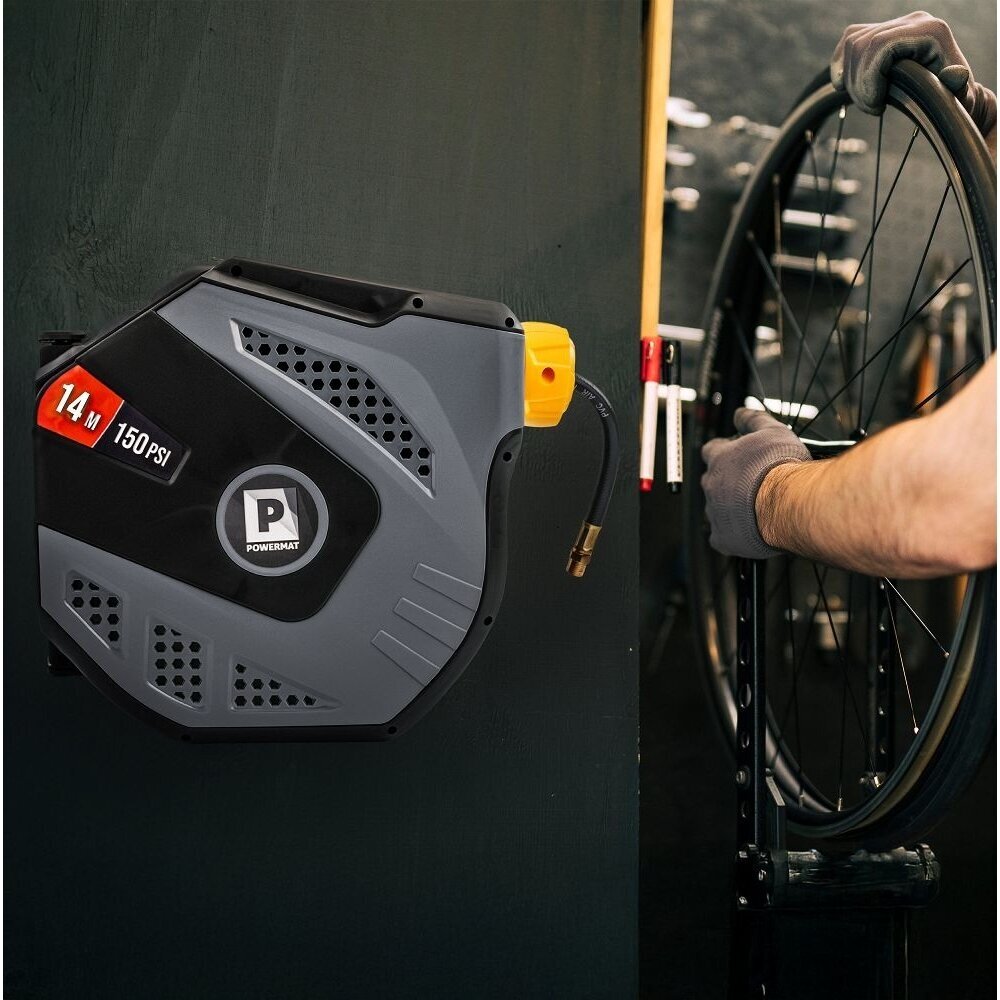 Powermat automatinė kompresoriaus žarna 14 m 1/4" 19 Powermat automatinė kompresoriaus žarna 14 m 1/4" 19