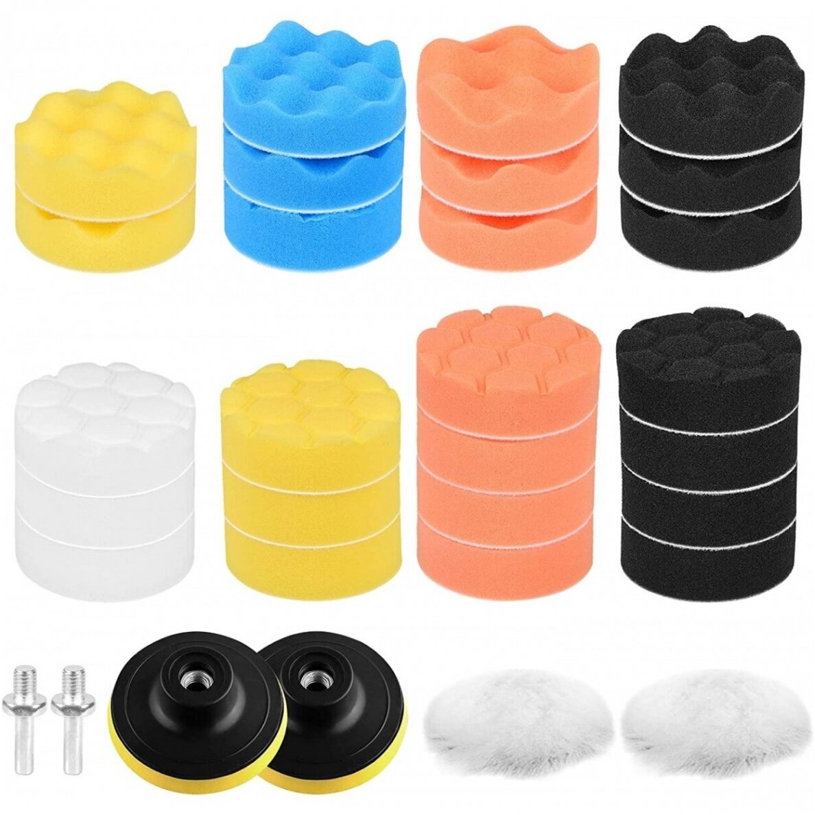 Poliravimo ir šlifavimo padų rinkinys Ø 115mm 31vnt. 1 Poliravimo ir šlifavimo padų rinkinys Ø 115mm 31vnt. 1