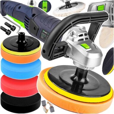 Poliravimo mašinėlė 180mm 2,4kW su priedais WUBER W21003 Poliravimo mašinėlė 180mm 2,4kW su priedais WUBER W21003