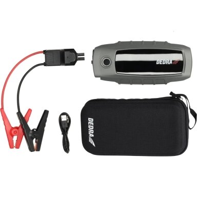Power-bank su variklio užvedimo funkcija Li-Ion 16000mAh, LCD ekranas  DEDRA DEPP1600