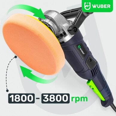Poliravimo mašinėlė 180mm 2,4kW su priedais WUBER W21003 11 Poliravimo mašinėlė 180mm 2,4kW su priedais WUBER W21003 11