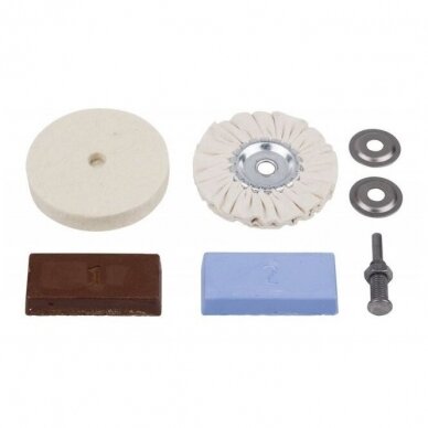 Poliravimo padų ir pastos rinkinys Ø100mm 5vnt. Essen Tools CP05 3 Poliravimo padų ir pastos rinkinys Ø100mm 5vnt. Essen Tools CP05 3