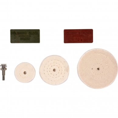 Poliravimo rinkinys 50/75/100mm 6vnt. Essen Tools PK06
