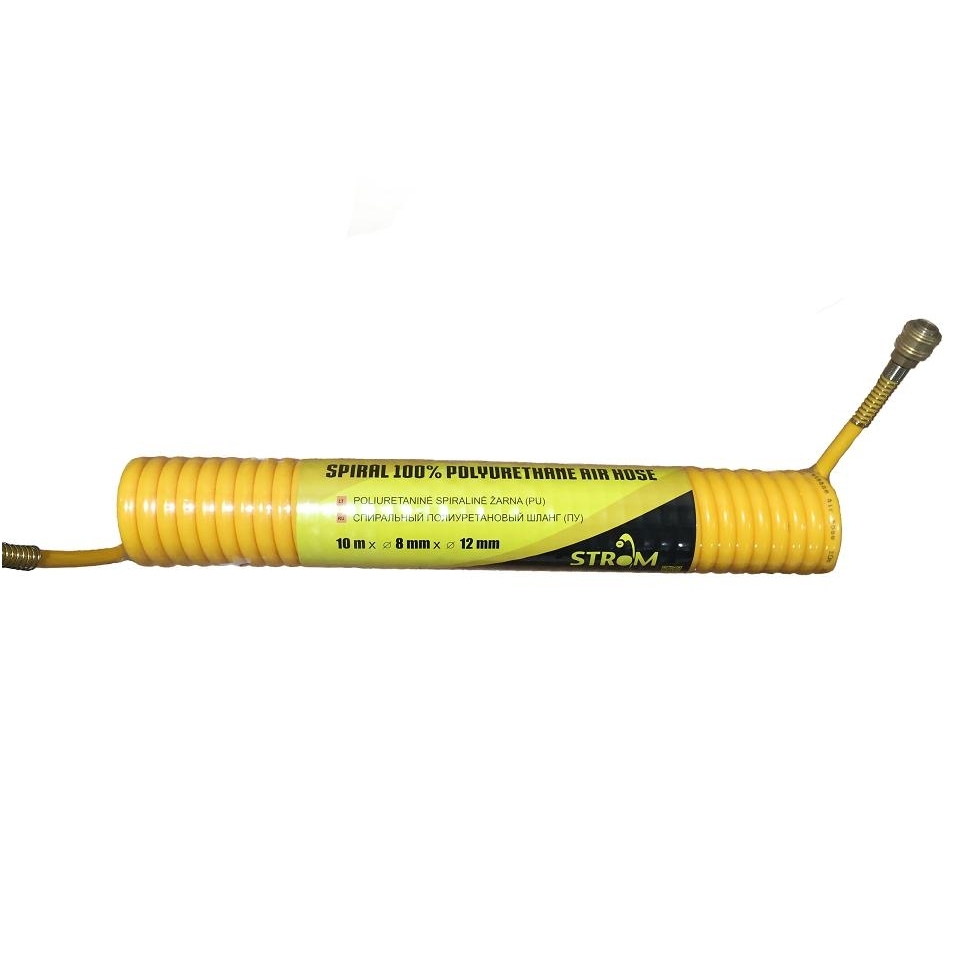 Poliuritaninė spiralinė žarna kompresoriams 10m PU 8x12mm