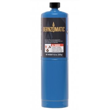 Propano dujos BERNZOMATIC 400gr. Propano dujos BERNZOMATIC 400gr.
