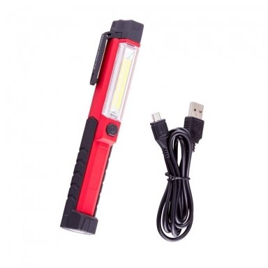 Prožektorius darbui COB (1,5W) + LED (Įkraunamas) Prožektorius darbui COB (1,5W) + LED (Įkraunamas)