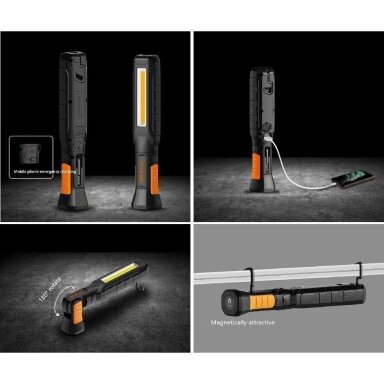 Prožektorius darbui COB 3W + LED 1W pakraunamas su automobiliniu 12V adapteriu Prožektorius darbui COB 3W + LED 1W pakraunamas su automobiliniu 12V adapteriu