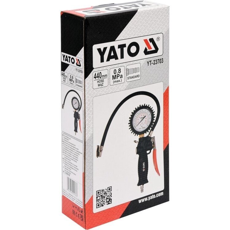 Pripūtimo pistoletas su manometru, PROFI Yato YT-23703 2 Pripūtimo pistoletas su manometru, PROFI Yato YT-23703 2