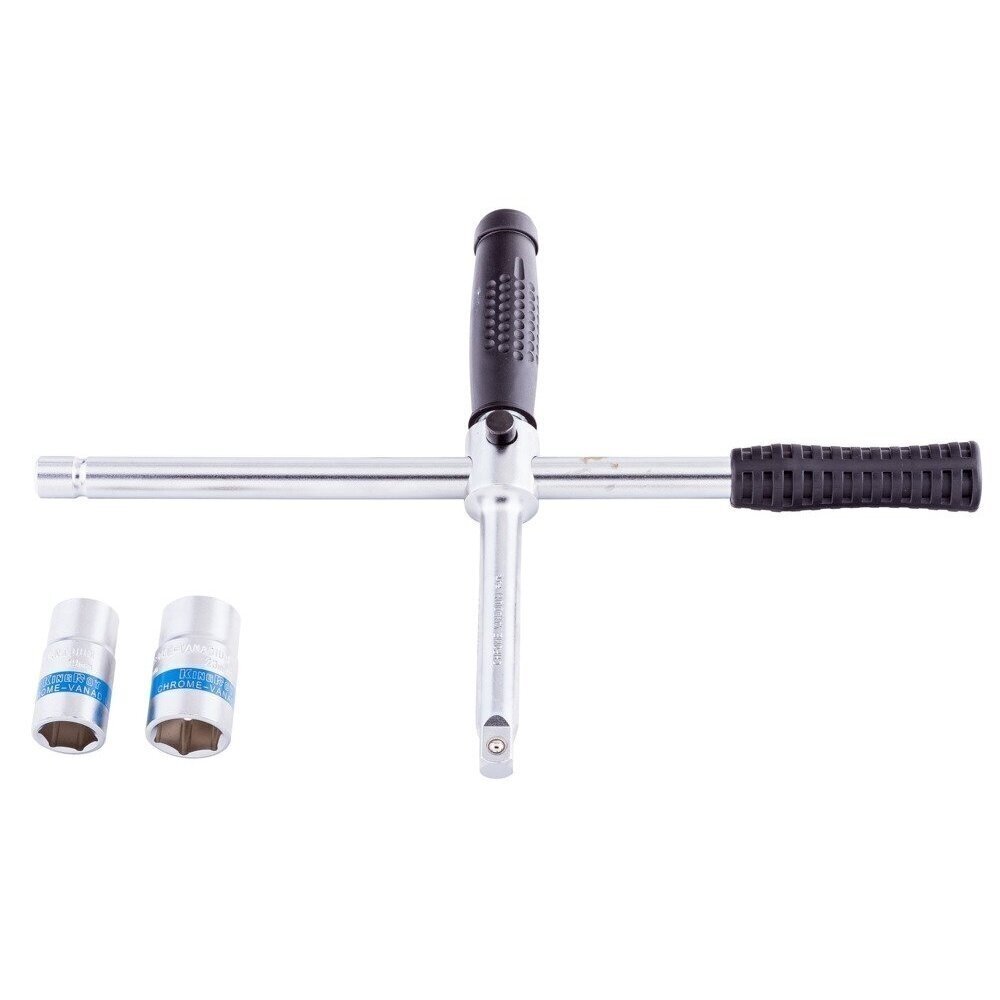 Raktas ratams kryžminis su galvutėmis 17-19, 21-23mm Raktas ratams kryžminis su galvutėmis 17-19, 21-23mm