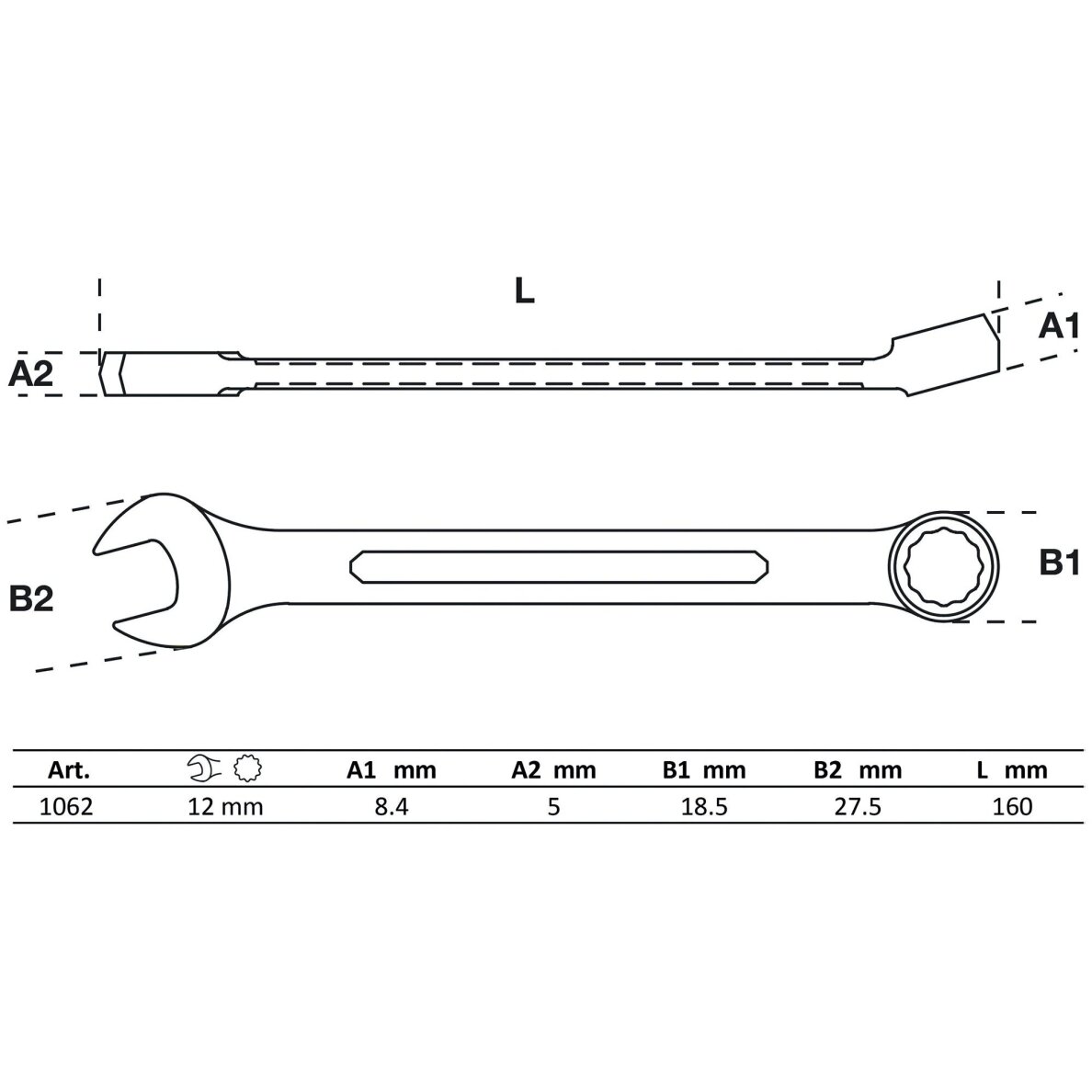 Raktas kombinuotas | 12 mm (1062) 3 Raktas kombinuotas | 12 mm (1062) 3
