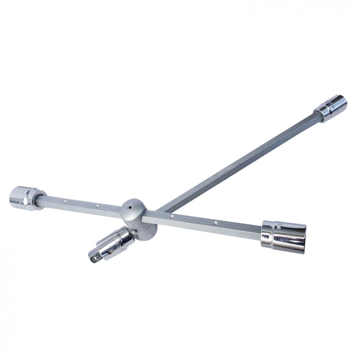 Raktas kryžminis sudedamas/slankiojantis 17/19/21/24mm + 1/2" adapteris 1 Raktas kryžminis sudedamas/slankiojantis 17/19/21/24mm + 1/2" adapteris 1