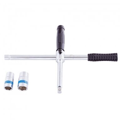 Raktas ratams kryžminis su galvutėmis 17-19, 21-23mm Raktas ratams kryžminis su galvutėmis 17-19, 21-23mm