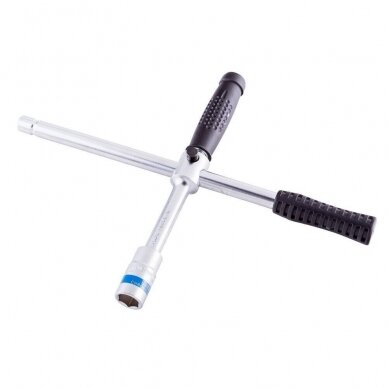 Raktas ratams kryžminis su galvutėmis 17-19, 21-23mm 1 Raktas ratams kryžminis su galvutėmis 17-19, 21-23mm 1