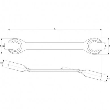 Raktas stabdžių žarnelėms 11x12mm YATO YT-0136 1 Raktas stabdžių žarnelėms 11x12mm YATO YT-0136 1