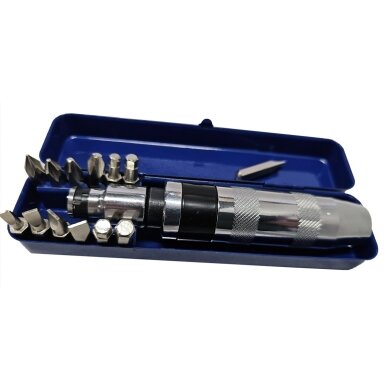 Rankinis smūginis atsuktuvas su antgaliais | 13 vnt. ESSEN TOOLS 1 Rankinis smūginis atsuktuvas su antgaliais | 13 vnt. ESSEN TOOLS 1