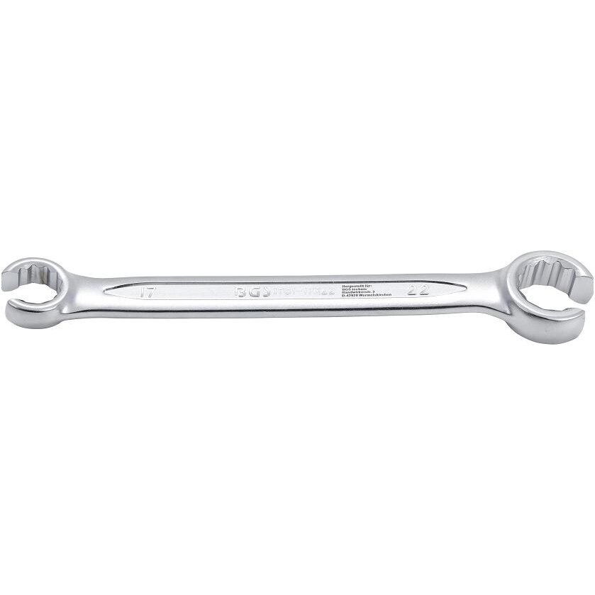 Raktas stabdžių žarnelėm atviro tipo 17x22mm BGS-Technic Raktas stabdžių žarnelėm atviro tipo 17x22mm BGS-Technic