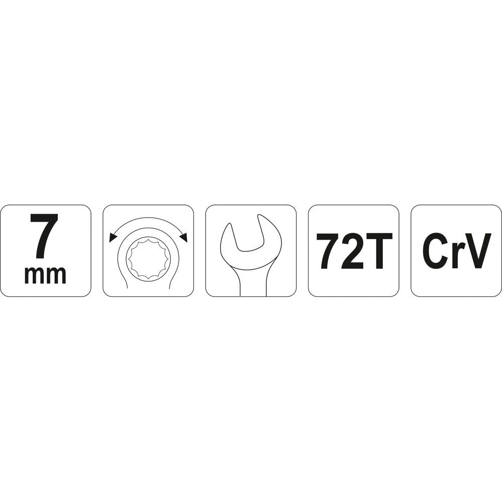 Raktas terkšlinis | 7 mm (YT-01907) 1 Raktas terkšlinis | 7 mm (YT-01907) 1