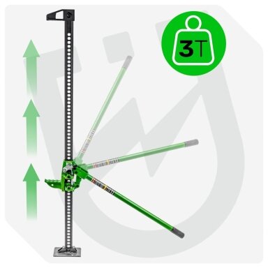 Rėmo tipo domkratas visuregiams ir technikai 3T 60" WUBER