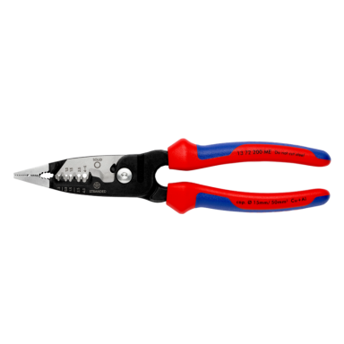 Replės elektros instaliacijos darbams daugiafunkcinės 200mm KNIPEX