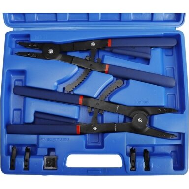 Replių rinkinys fiksuojamiems žiedams | keičiami antgaliai | 400 mm ESSEN TOOLS