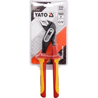 Replės aukštos įtampos laidams perstatomos 250mm, VDE 1000V YATO 2 Replės aukštos įtampos laidams perstatomos 250mm, VDE 1000V YATO 2