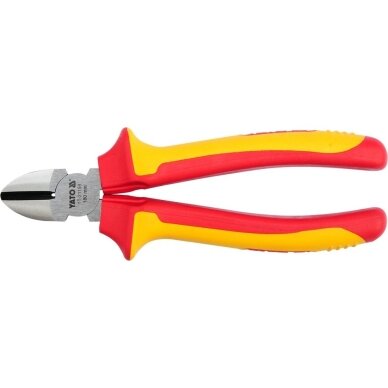 Replės aukštos įtampos laidams šoninio kirpimo 180mm, VDE 1000V YATO 1