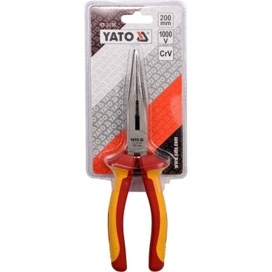 Replės aukštos įtampos laidams tiesios 200mm, VDE 1000V YATO 2